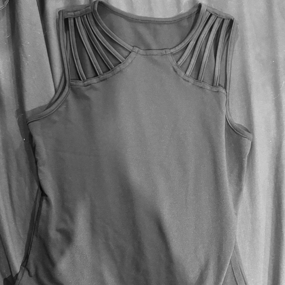 Black Sleeveless Tank Top